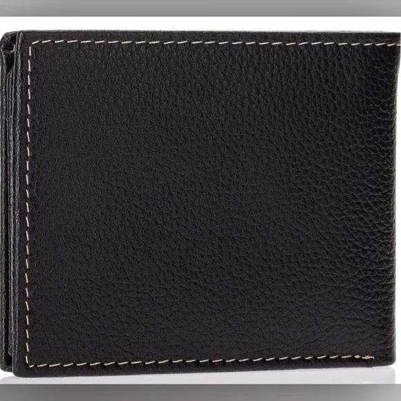 Timberland Men's Black Leather Wallet With Attached Flip Pocket And RFID NEW! - Picture 5 of 8